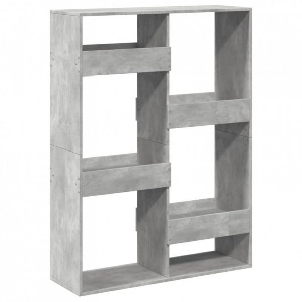 Regał, szarość betonu, 100x33x135 cm, materiał drewnopochodny