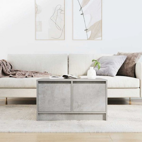Stolik kawowy z szufladami Betonowy Szary 70,5x70x40 cm