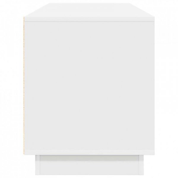 Szafka RTV z oświetleniem LED Biała 160,5x41x50 cm