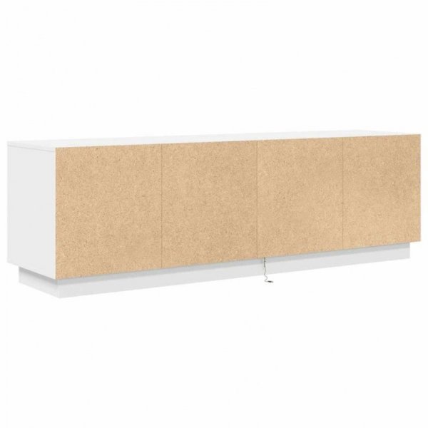 Szafka RTV z oświetleniem LED Biała 160,5x41x50 cm