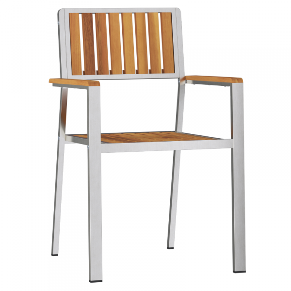 Krzesła ogrodowe  6 szt. 54.5x56x87 cm z litego drewna tikowego, Krzesła ogrodowe  stakowalne 4 szt. z litego drewna tikowego i metalu, Krzesła ogrodowe  stakowalne 2 szt. z litego drewna tikowego i metalu