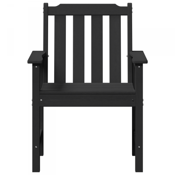 Krzesła do jadalni  6 szt Czarne 65,5x55,5x88 cm HDPE, Krzesła do jadalni  2 szt Czarne HDPE