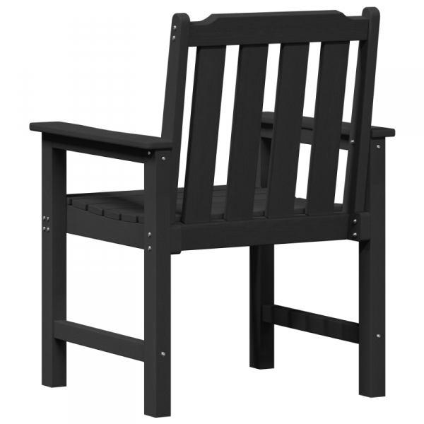 Krzesła do jadalni  6 szt Czarne 65,5x55,5x88 cm HDPE, Krzesła do jadalni  2 szt Czarne HDPE