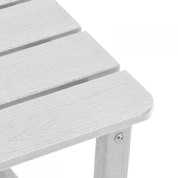 Zestaw 3-częściowy do relaksu w ogrodzie  Biały HDPE, Krzesło Adirondack  Białe 74x82x91 cm HDPE, Stolik boczny Adirondack  Biały 38x38x45 cm HDPE