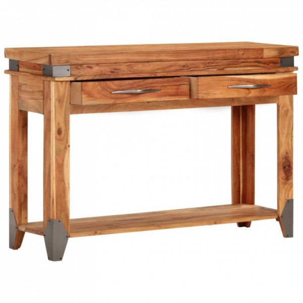 Stolik konsolowy, 110x34x74 cm, lite drewno akacjowe