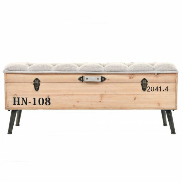 Ławka ze schowkiem, 110 cm, lite drewno jodłowe