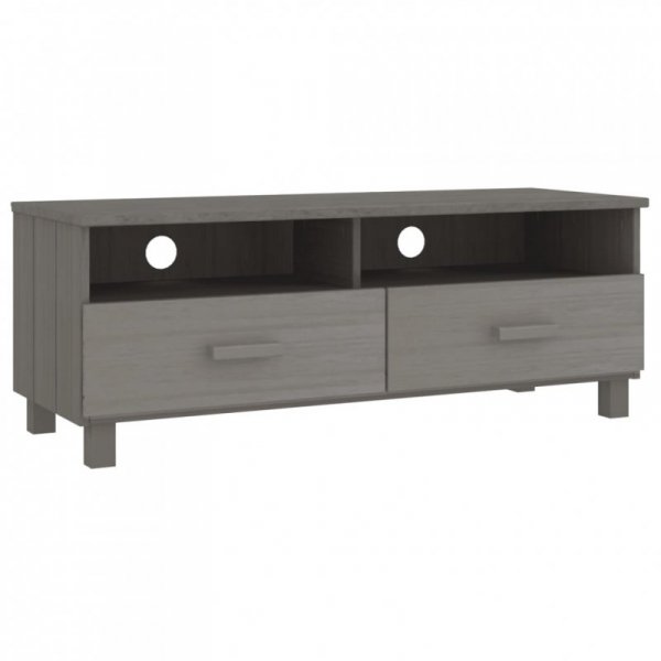 Szafka pod TV HAMAR, jasnoszara, 106x40x40 cm, drewno sosnowe
