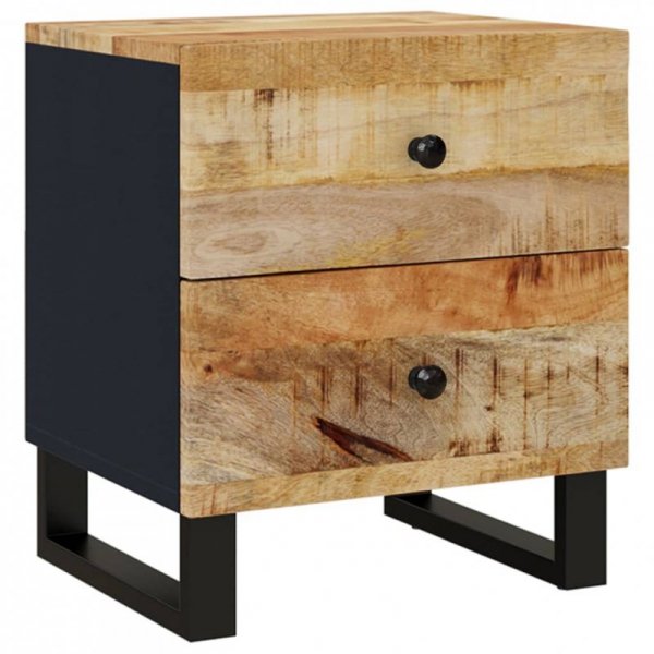 Szafki nocne, 2 szt., 40x33x46 cm, lite drewno mango