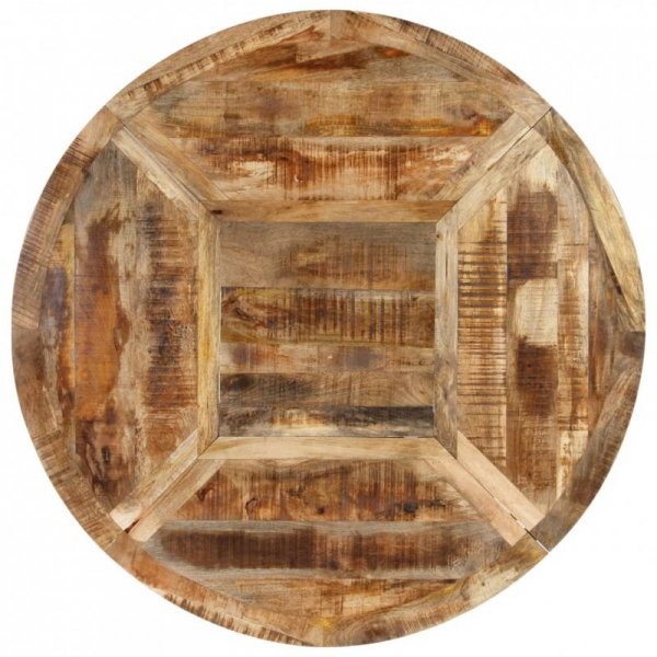 Stół do jadalni, Ø150x76 cm, surowe drewno mango