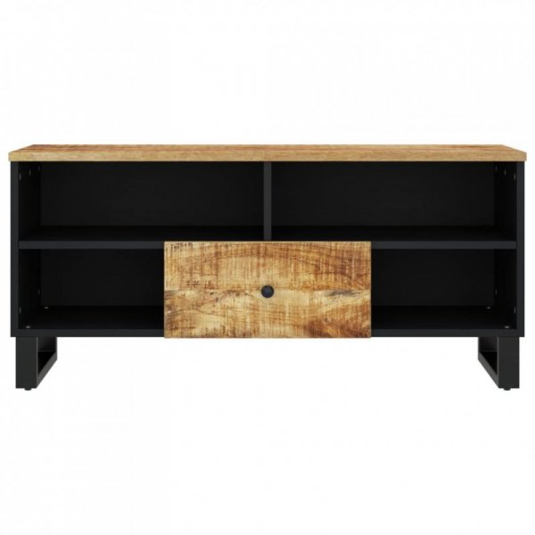 Szafka RTV, 100x33x46 cm, mango i materiał drewnopochodny