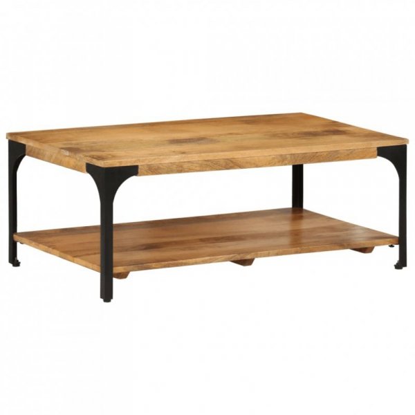 2-poziomowy stolik kawowy, 100x55x40 cm, drewno mango i stal