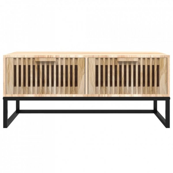 Stolik kawowy, 80x40x35 cm, materiał drewnopochodny i żelazo