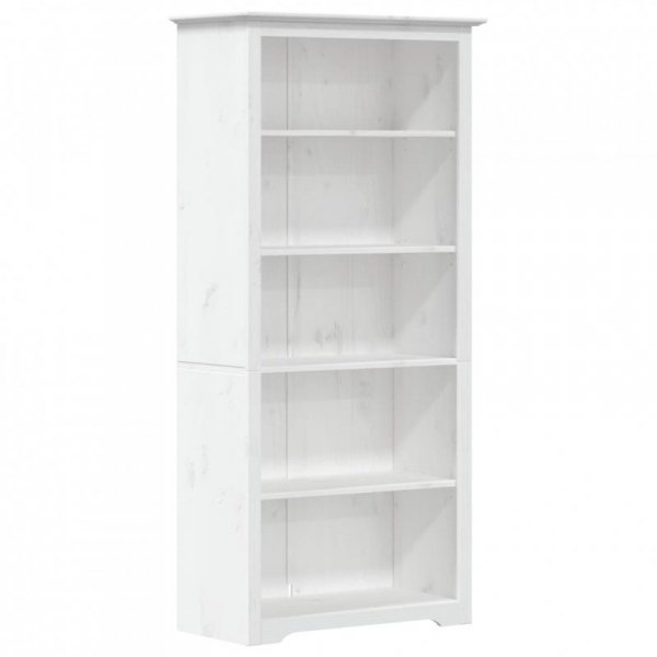 Biblioteczka BODO, biała, 82x40x173 cm, sosnowa, 5 półek