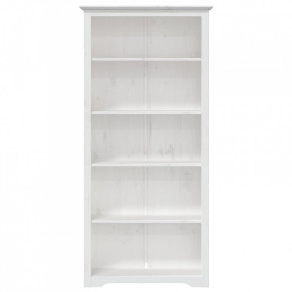 Biblioteczka BODO, biała, 82x40x173 cm, sosnowa, 5 półek