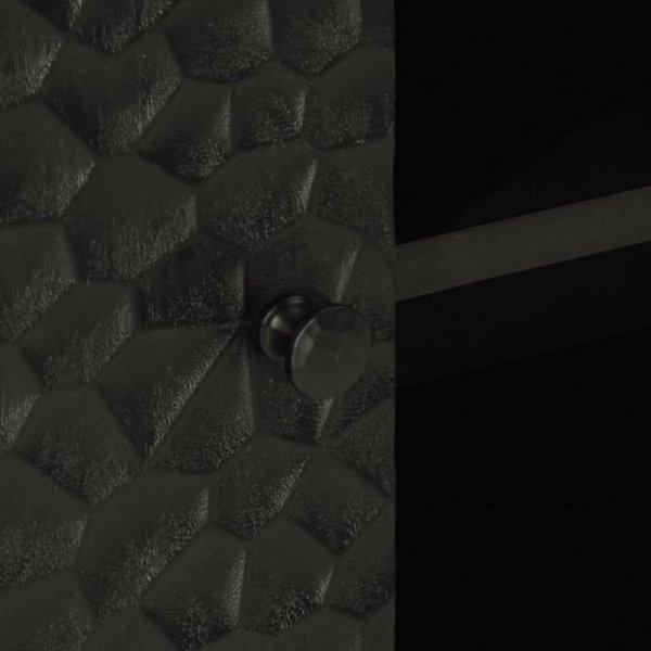Szafka pod telewizor, czarna, 105x33x46 cm, lite drewno mango