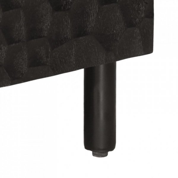 Szafka pod telewizor, czarna, 105x33x46 cm, lite drewno mango