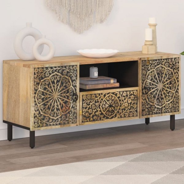 Szafka pod telewizor, 105x33x46 cm, lite drewno mango
