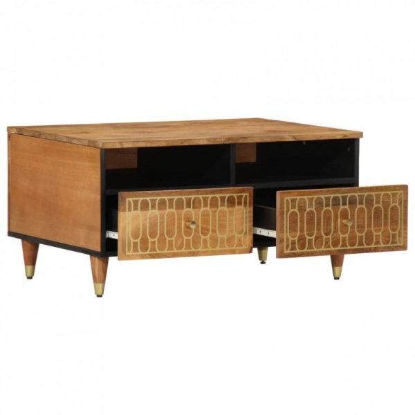 Stolik kawowy, 80x54x40 cm, lite drewno mango