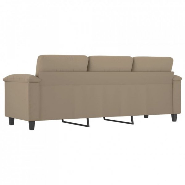 3-osobowa sofa, taupe, 180 cm, tapicerowana mikrofibrą