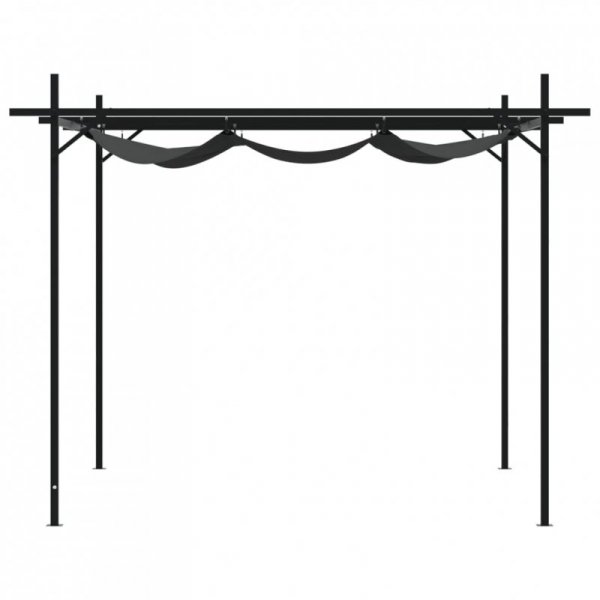 Pergola ze zwijanym dachem, antracytowa, 295x292x230 cm