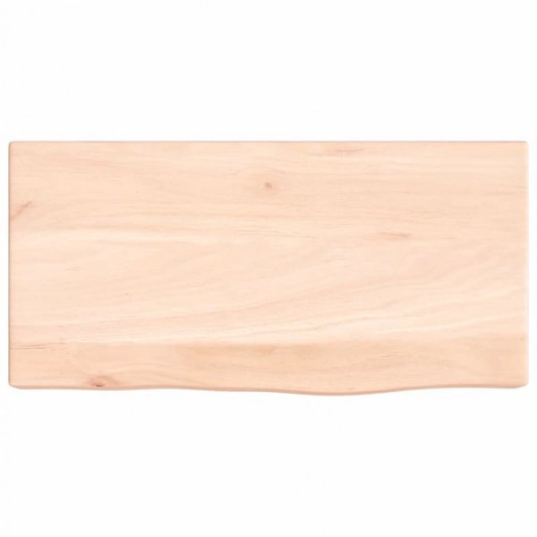 Półka, 40x20x6 cm, surowe lite drewno dębowe