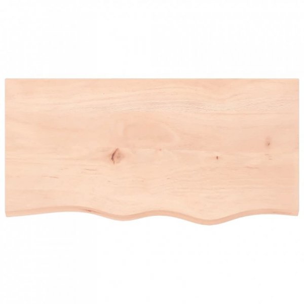 Półka, 80x40x(2-6) cm, surowe lite drewno dębowe