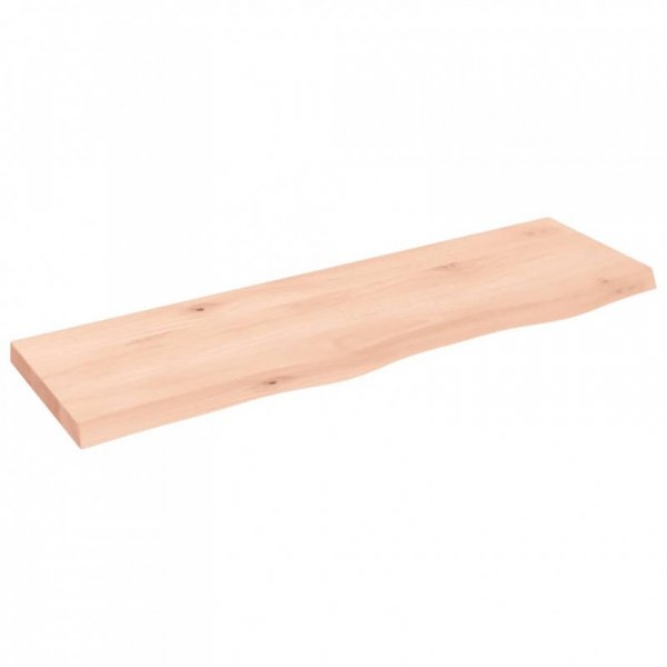 Półka, 100x30x(2-4) cm, surowe lite drewno dębowe
