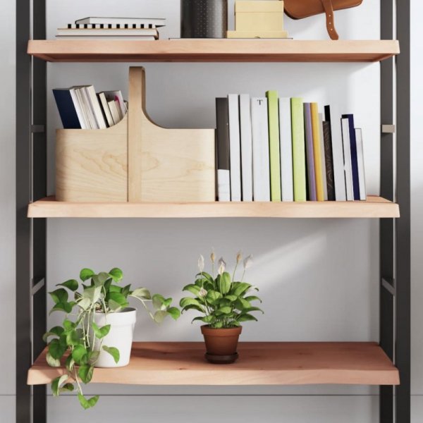 Półka, 100x40x(2-4) cm, surowe lite drewno dębowe