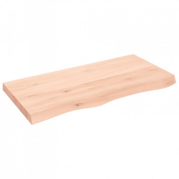 Półka, 100x50x(2-6) cm, surowe lite drewno dębowe
