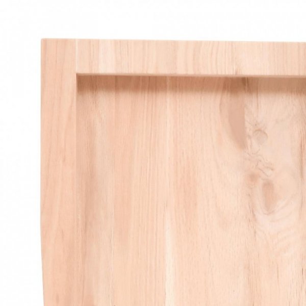Półka, 120x50x(2-6) cm, surowe lite drewno dębowe