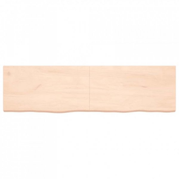 Półka, 180x50x(2-6) cm, surowe lite drewno dębowe