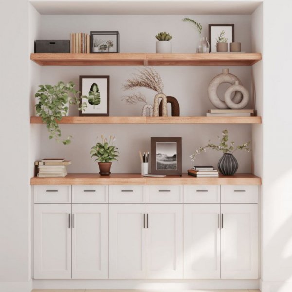 Półka, brązowa, 160x60x(2-6) cm, lakierowane lite drewno dębowe