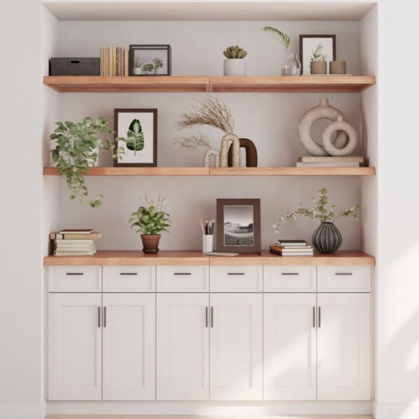 Półka, brązowa, 180x50x(2-4) cm, lakierowane lite drewno dębowe