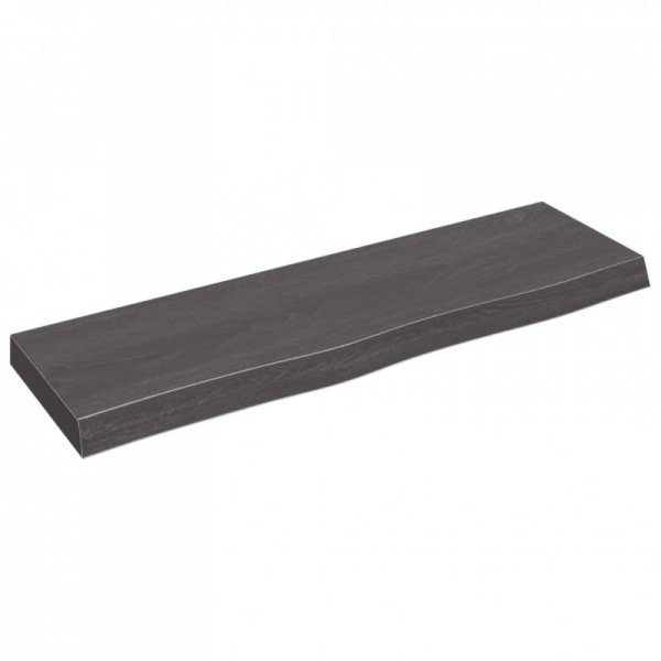 Półka, ciemnobrązowa, 100x30x(2-6) cm, wykończone drewno dębowe