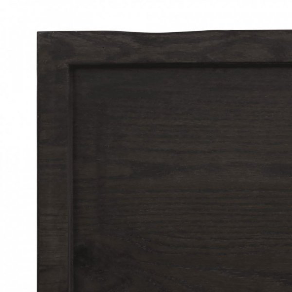 Półka, ciemnobrązowa, 100x30x(2-6) cm, wykończone drewno dębowe