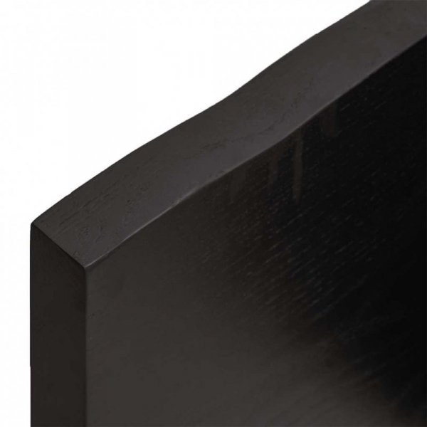 Półka, ciemnobrązowa, 120x60x(2-4) cm, wykończone drewno dębowe