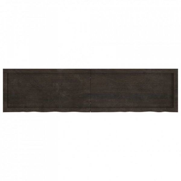 Półka, ciemnobrązowa, 160x40x(2-4) cm, wykończone drewno dębowe