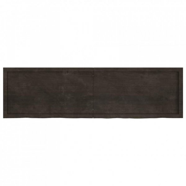 Półka, ciemnobrązowa, 180x50x(2-4) cm, wykończone drewno dębowe