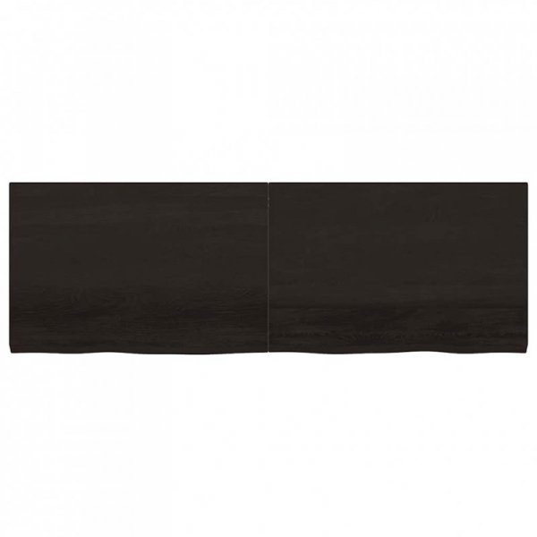 Półka, ciemnobrązowa, 180x60x(2-4) cm, wykończone drewno dębowe