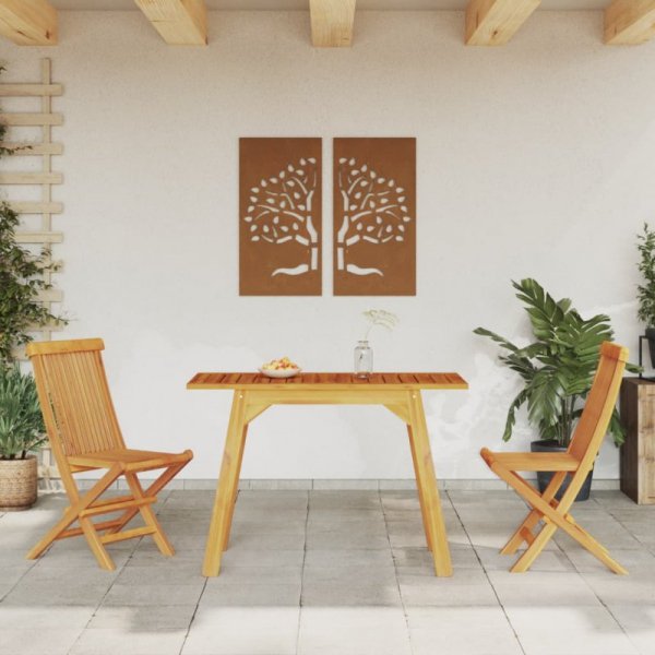 Ogrodowy stół jadalniany, 110x56x75 cm, lite drewno akacjowe