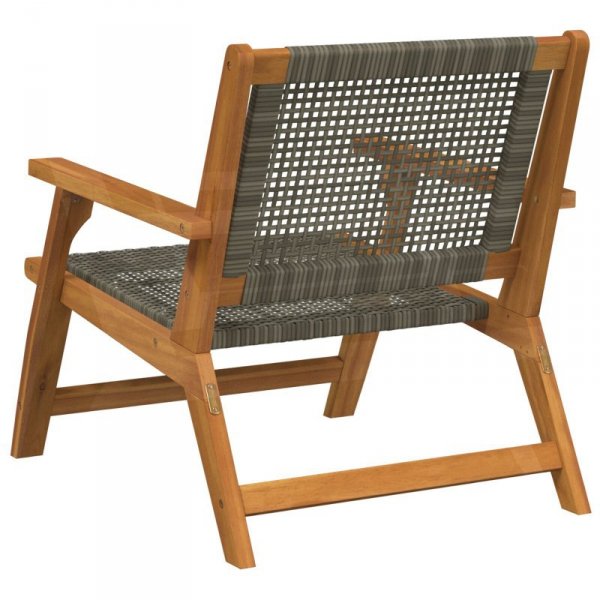Krzesła ogrodowe  2 szt. Szare 76x67x73,5 cm z litego drewna akacjowego
