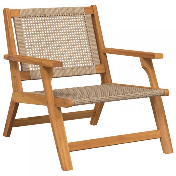 Krzesła ogrodowe  2 szt. Beżowe 76x67x73,5 cm Lite drewno akacjowe