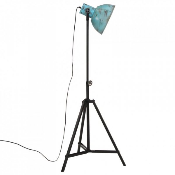 Lampa stojąca, 25 W, postarzany niebieski, 61x61x90/150 cm, E27