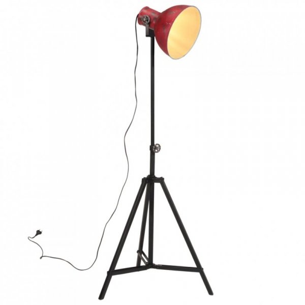 Lampa stojąca, 25 W, postarzany czerwony, 61x61x90/150 cm, E27
