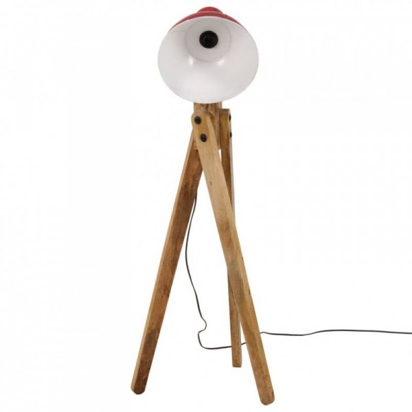 Lampa stojąca, 25 W, postarzany czerwony, 45x45x120 cm, E27