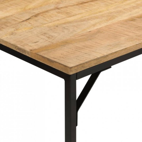 Stół do jadalni, 110x55x75 cm, surowe drewno mango i żelazo