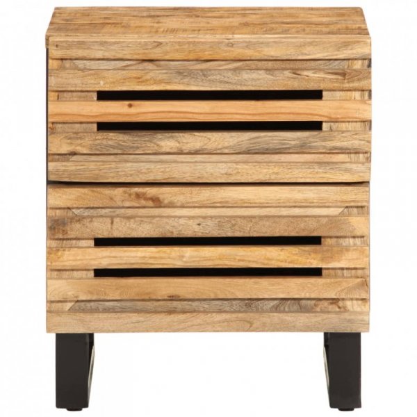 Szafki nocne, 2 szt., 40x34x46 cm, lite surowe drewno mango