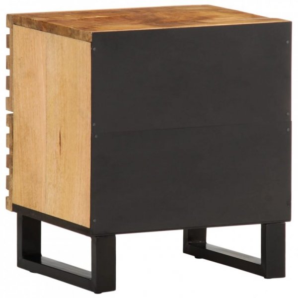 Szafki nocne, 2 szt., 40x34x46 cm, lite surowe drewno mango