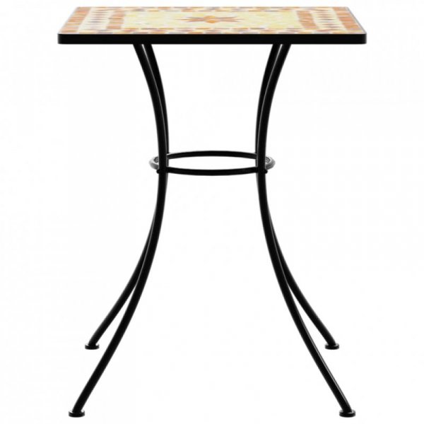 Mozaikowy stolik bistro, terakota, 60x60x74 cm, ceramiczny