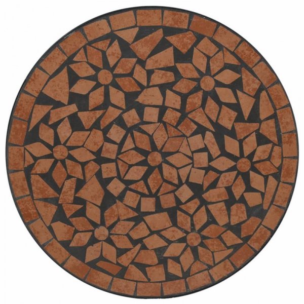 Mozaikowy stolik bistro, terakota, Ø50x70 cm, ceramiczny